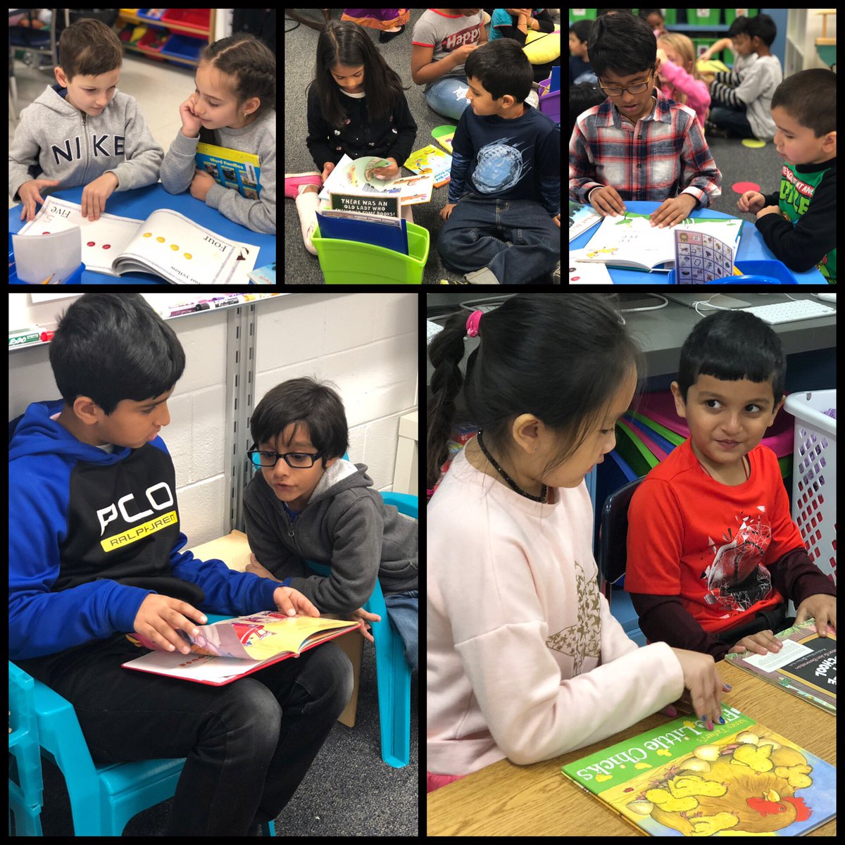 SweeneySquad's tweet photo. Our hearts melted today watching our kiddos read to each other! 💗 @ElizabethKryca @Brentwood_Bears #readingbuddies #D59LEARNS https://t.co/HCfRgPXr8p