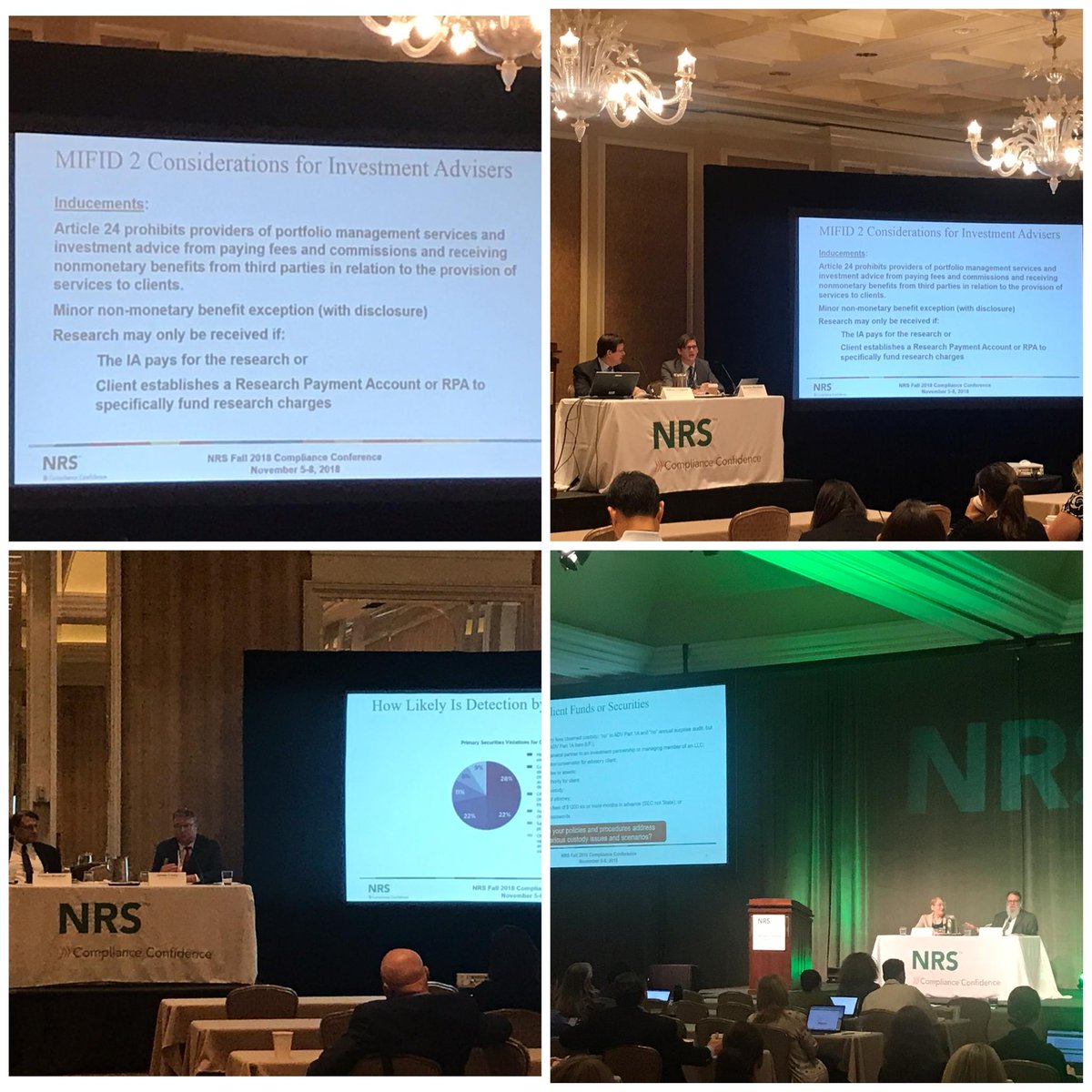 tweetNRS's tweet photo. The morning breakouts are underway with #Custody #MiFIDII Compliance and #SelfReporting at the #NRSFall2018 #Compliance #Conference at the @ParkHyattAviara in @VisitCarlsbad @california #NRSConferences #NRS https://t.co/6KDIdjQbGV