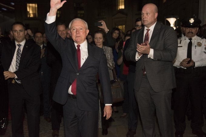 Attorney General Sessions says farewell to the Department of Justice