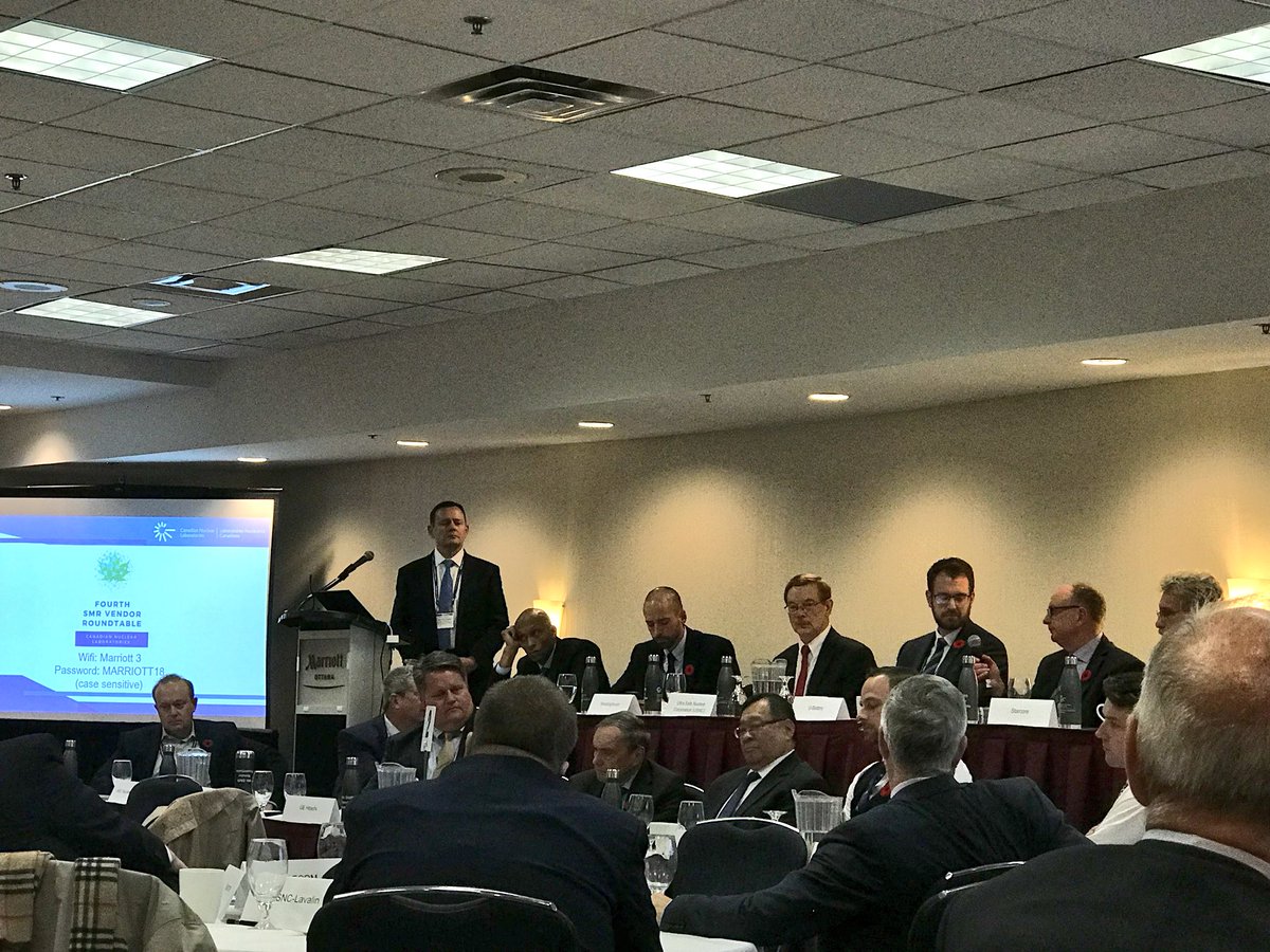Important discussions took place yesterday between #smr vendors and the Canadian supply chain. For more details about @CNL_LNC 4th Roundtable see our full press release here: bit.ly/2yXfpJC #G4SR #NuclearTech #SMRRoadmap