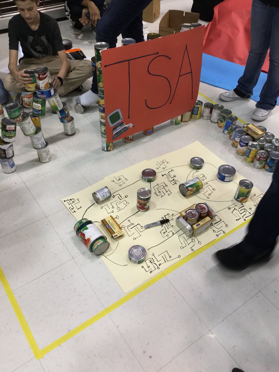 MsBMiddleton's tweet photo. @NISDBrandeis #CANStruction2018 #CRUSHhunger #BroncosBeatingHunger #ThisIsNorthside #ThisIsBrandeis https://t.co/n6dfdEf0pf