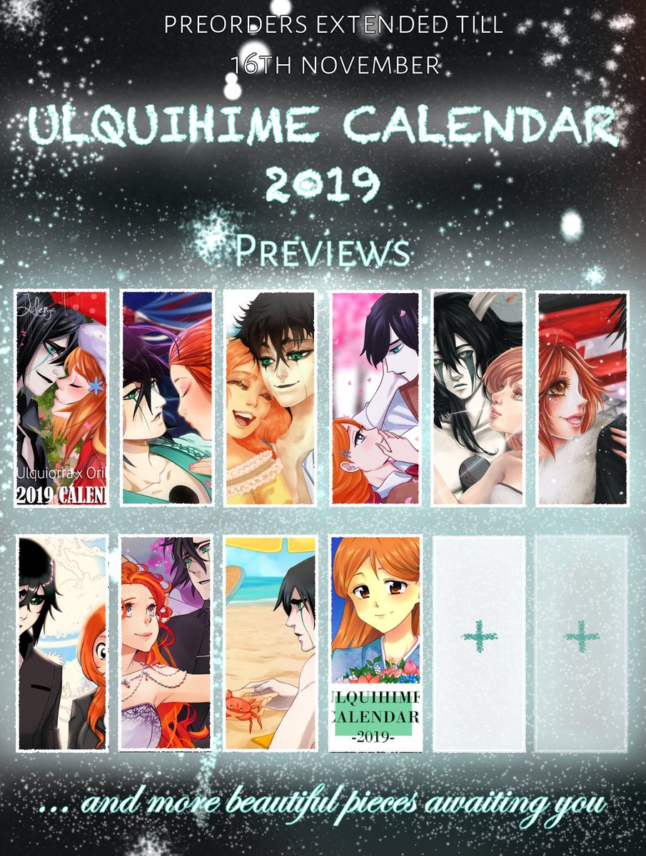 Ksmile1313 Ulquihime Calendar Preorders End 16th November Please Follow This Link To Get More Info Order T Co Ze7m2wfmoh Ulquihime Bleach Ulquiorra Orihime Zine Calendar ウル織 井上織姫 ウルキオラ ブリーチ