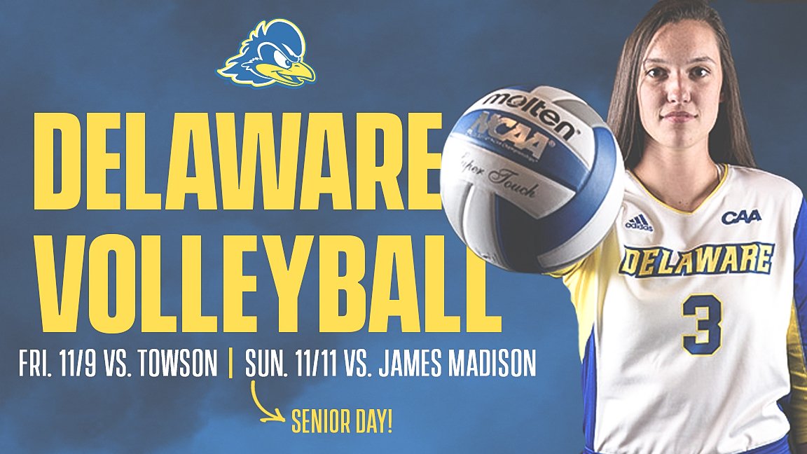 UDBlueHens's tweet image. Stop by The BOB this weekend for @DelawareVB's last home matches of the season! #BlueHens