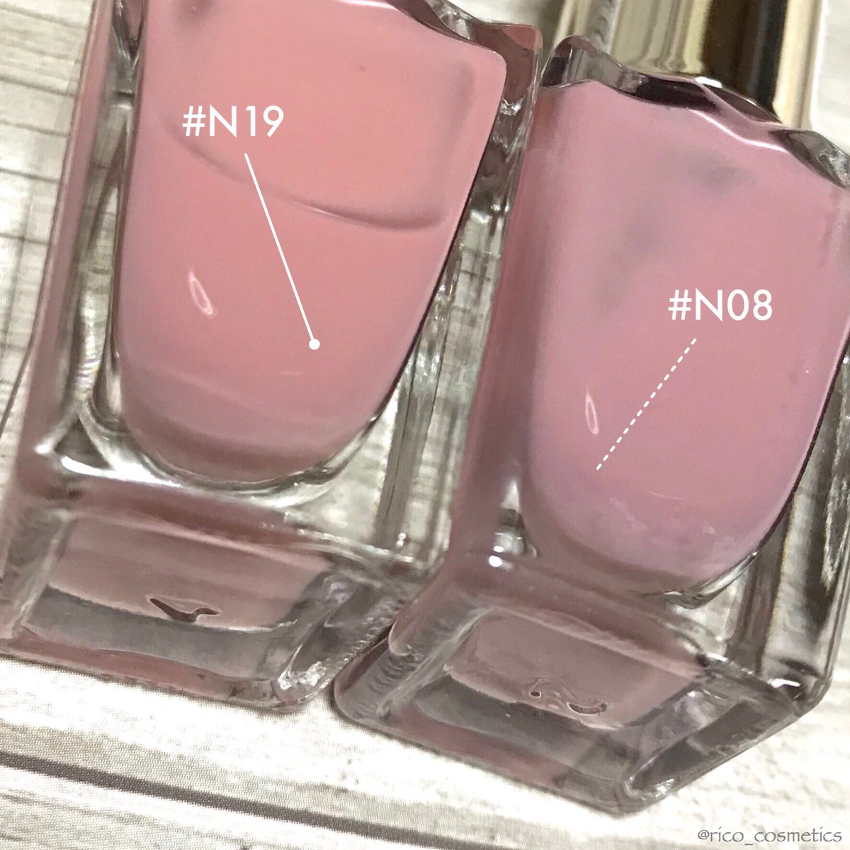 りこ キャンメイクのカラフルネイルズ N19を買い足しました 甘さのある暖色系のピンクベージュで 肌が綺麗に見えるカラー 手持ちのn08と似てるかも と比較してみたけど 並べたらやっぱり違う N08は少し青み寄り このシリーズは塗りやすくて速乾