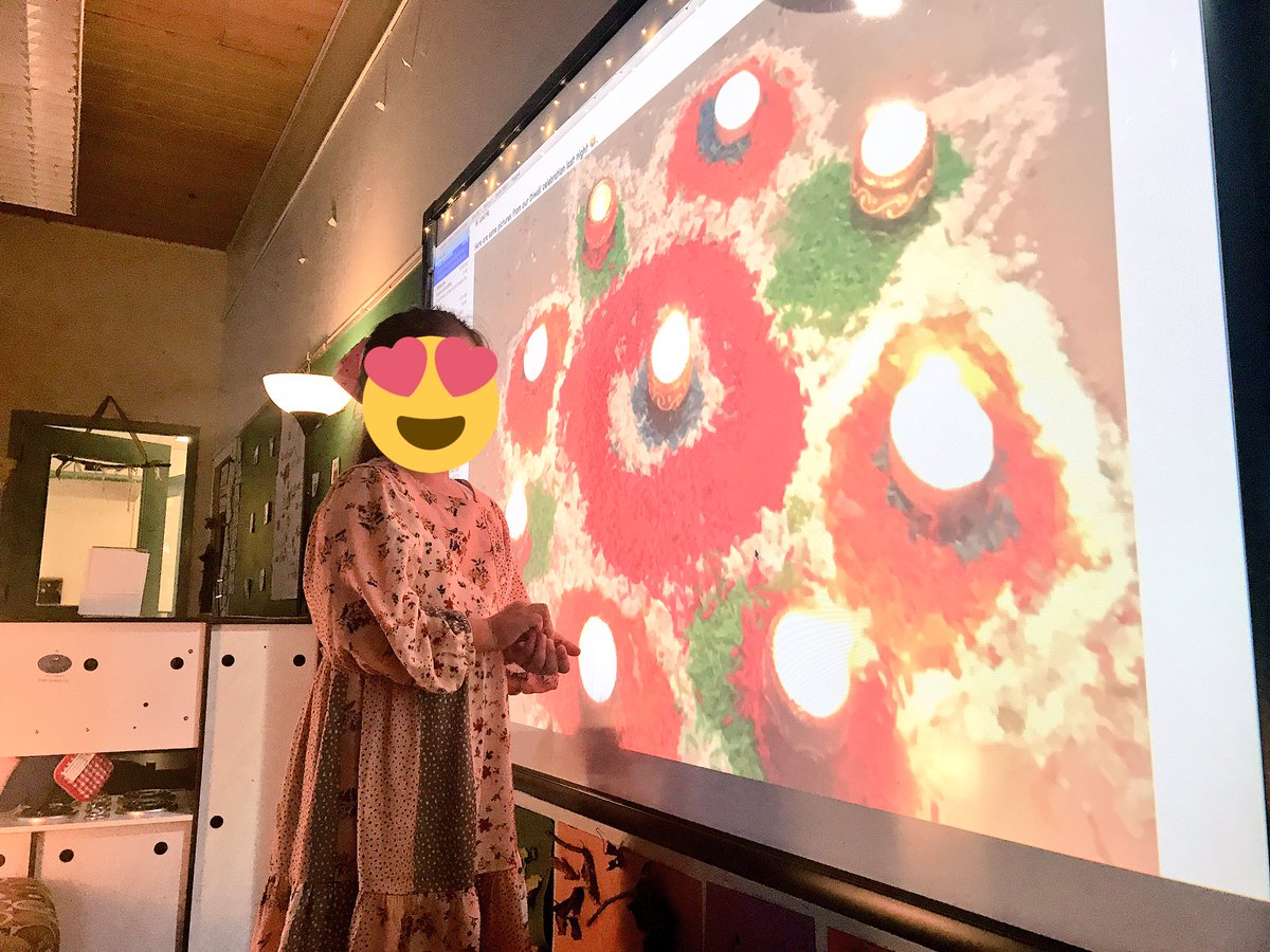 david_harel's tweet image. Inviting our parent community to share their cultural celebrations with us is a powerful and meaningful means for learning, building understanding and community. My Ss was full of pride as her mom shared their cultural celebration with us. #HappyDiwali #sd38learn @bridgebulldogs
