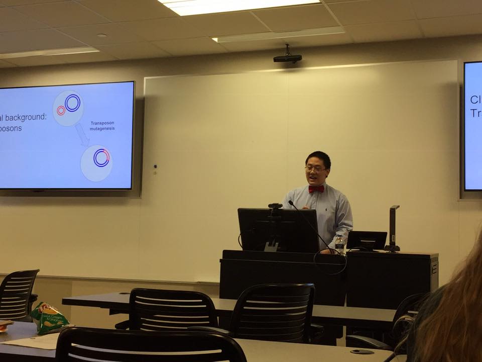 2nd yr students Mackenzie McGrath &amp; Phoebus Sun Cao did fantastic jobs presenting the research they did over the summer! Mackenzie presented research on melodica music therapy &amp; its effects on veterans suffering from dyspnea. Phoebus shared findings on gene ID in MRSA. Great job!