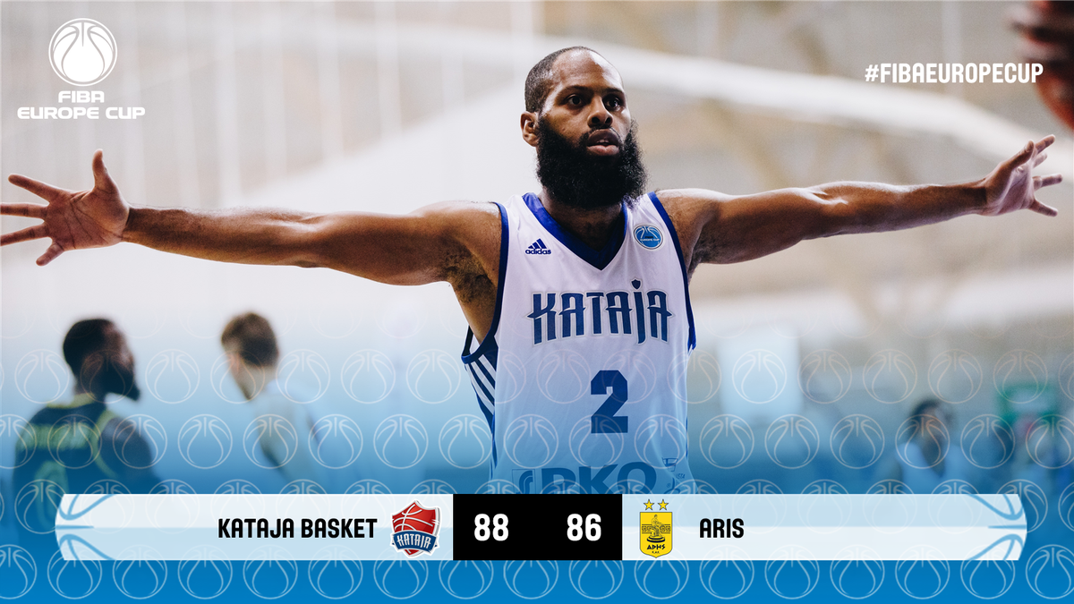 FIBAEuropeCup's tweet photo. .@KatajaBasket come back from a 15-point deficit to defeat @ARISBCgr and clinch the 2nd Round of the #FIBAEuropeCup!

📊 https://t.co/143ortxu0v
📝 https://t.co/9egBUCHRJv https://t.co/FApLzbU1UI