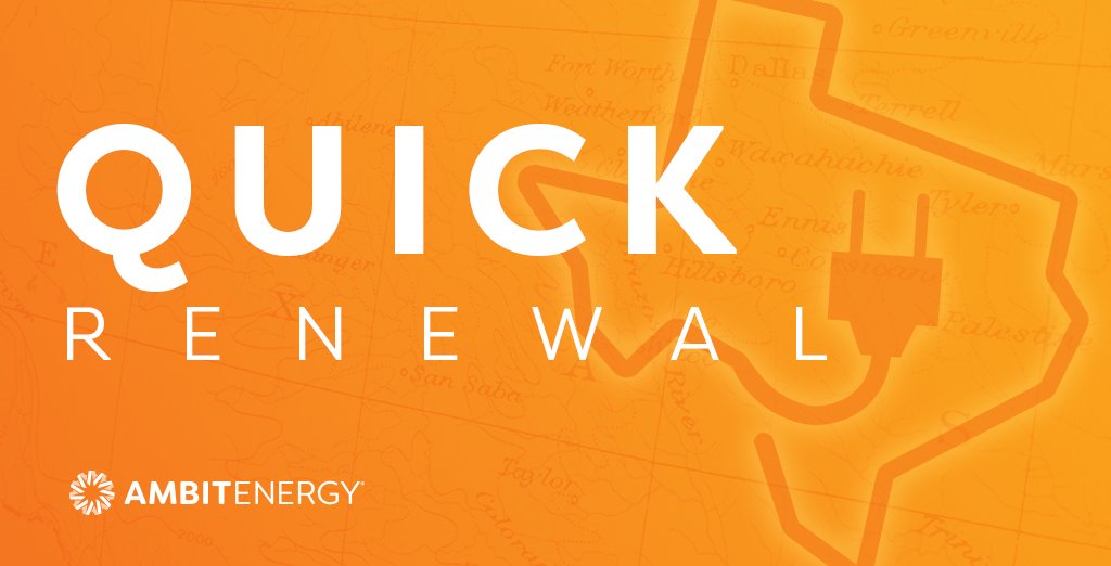 AmbitEnergy's tweet photo. #AmbitTexas Customers can now renew their plan right from their email through Ambit's #QuickRenewal program! Check your email for eligibility and more information. https://t.co/CxQuHdNUCv