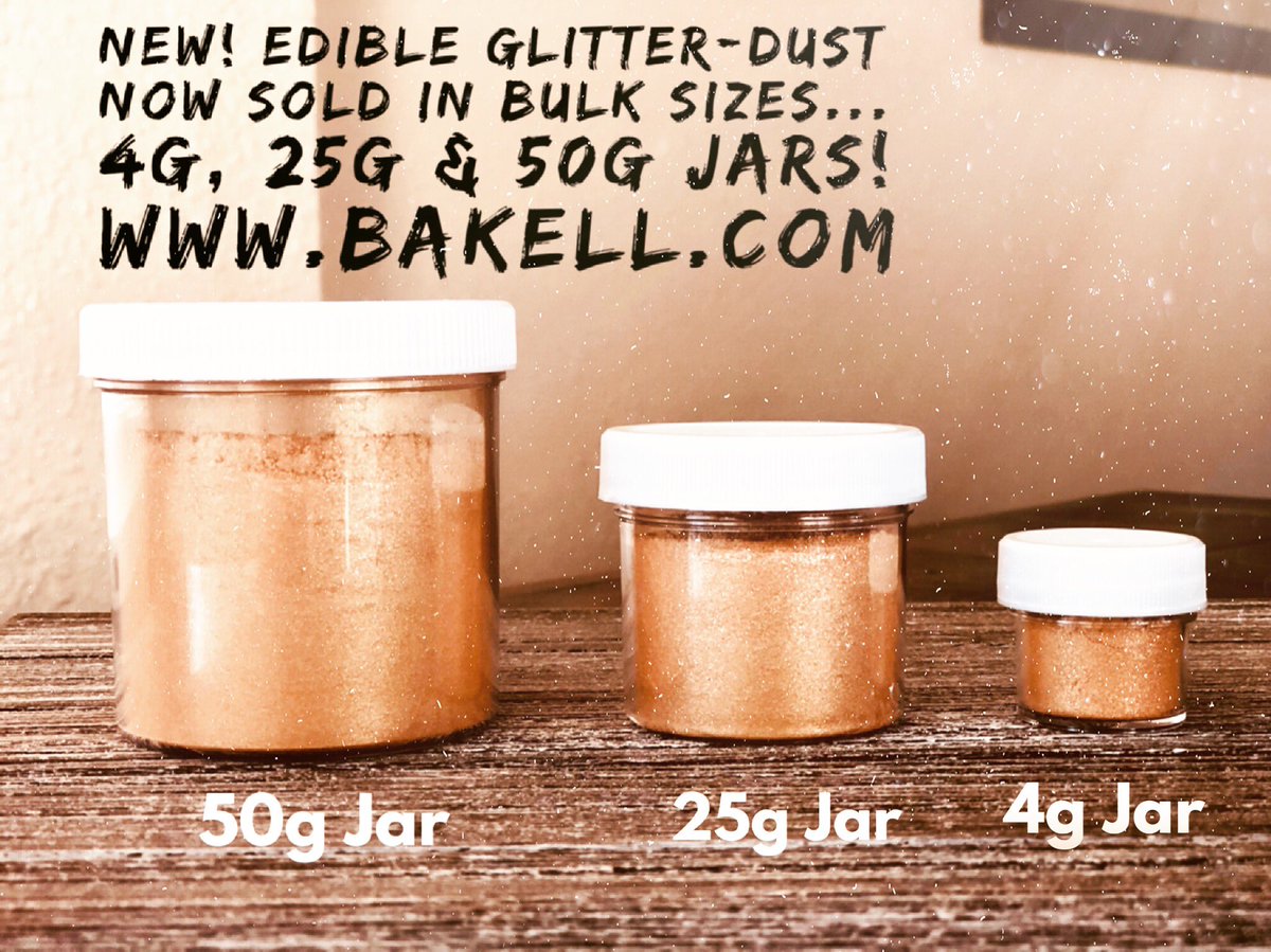 Bakellbaking's tweet photo. https://t.co/57Vyy33CGq | NEW edible glitters & dusts now sold in bulk sizes! Buy food grade glitter in bulk & save! Click link below to see wholesale prices! ✨🎉
https://t.co/sbMbbCvCBk
#bakell #edibleglitter #glitter #lusterdust #foodgrade #wholesale #cakeart #cookieart https://t.co/LKgs8SaGTn