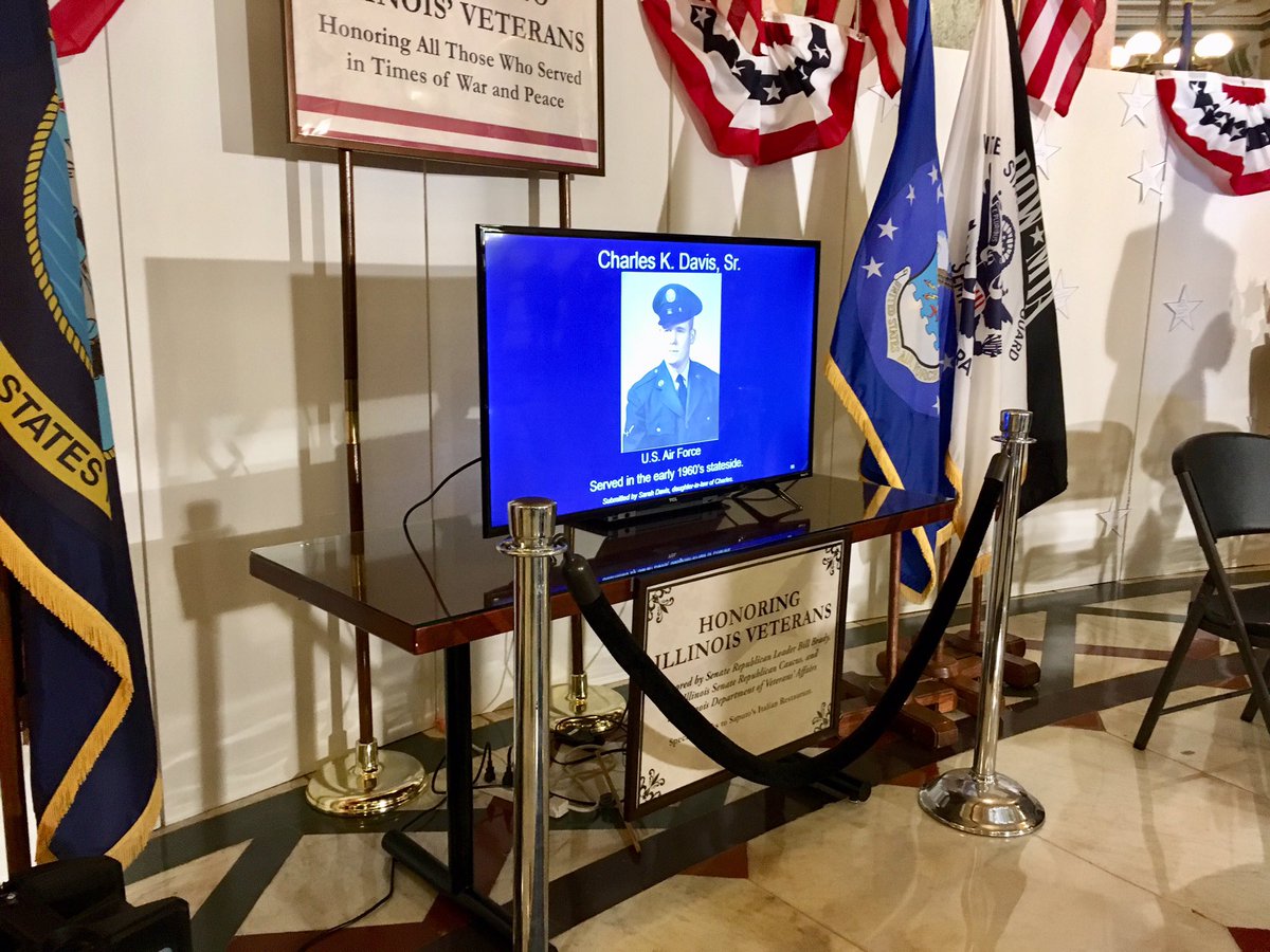 Today we honor all those who‘ve served in times of war and peace. Please visit our Wall of Honor in the Capitol Rotunda to pay tribute to our Illinois veterans. #ilsengop #twill #VeteransDay2018