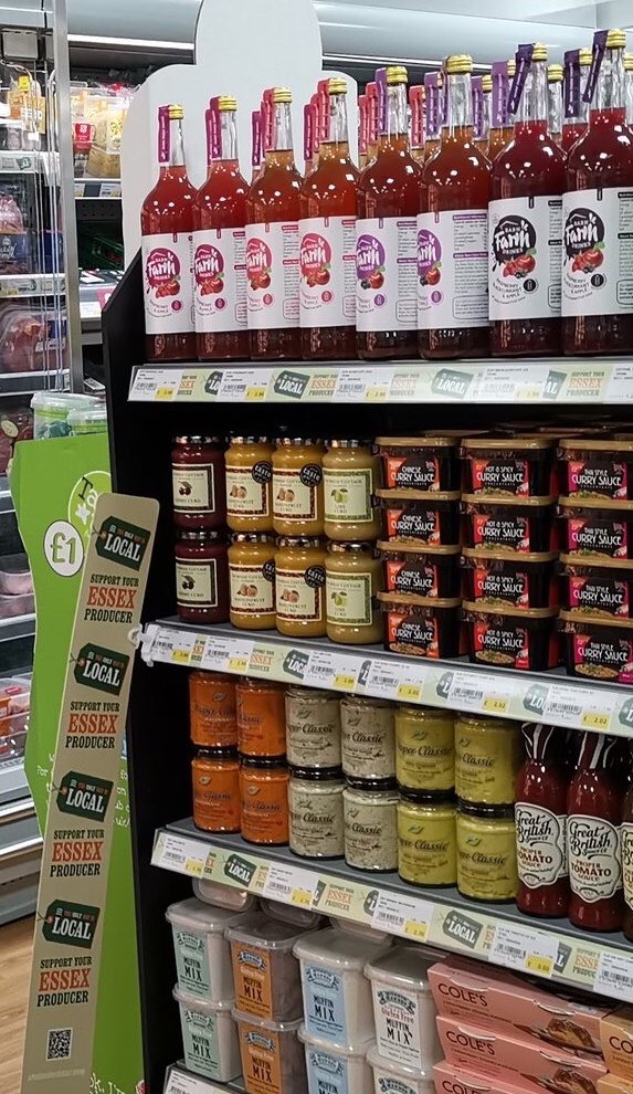 Barnfarmdrinks's tweet photo. looking good on the shelf at the newly refurbished East Tilbury Chelmsford Star Coop #Essex @OnlyWayIsLOCAL @CStarCoop #local #noadded sugar @RedTractorFood https://t.co/MqDVcU8W8J