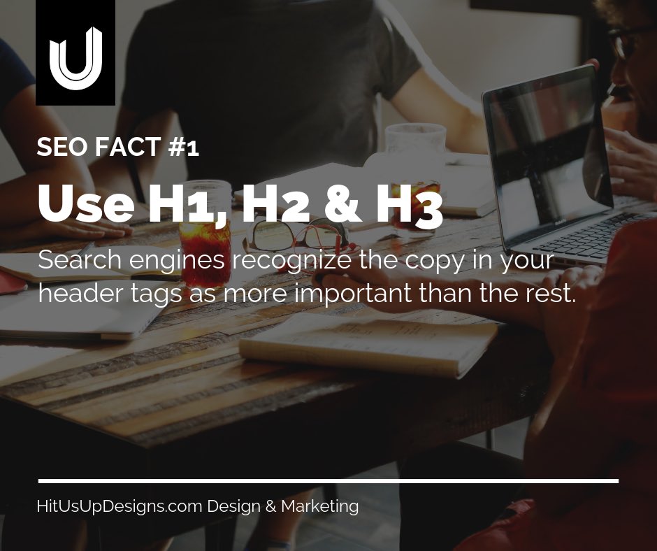 HitUsUpDesigns's tweet photo. Are you using the most valuable header tags, or any at all, to help your site grow? #seo #marketingstrategy #webdesign #searchenginemarketing https://t.co/5ec5SGkSiC