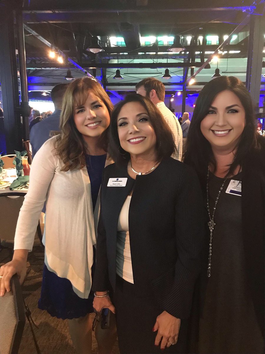 Mrs. Cameron (Evans) & Dr. Barrera (Menger)were guests at the State of the Port luncheon. Pictured w/Rosie Collin. We appreciate The Port of Corpus Christi for their continued support.@CCISD @PoccaPort @r0hernandez @EvansElem110