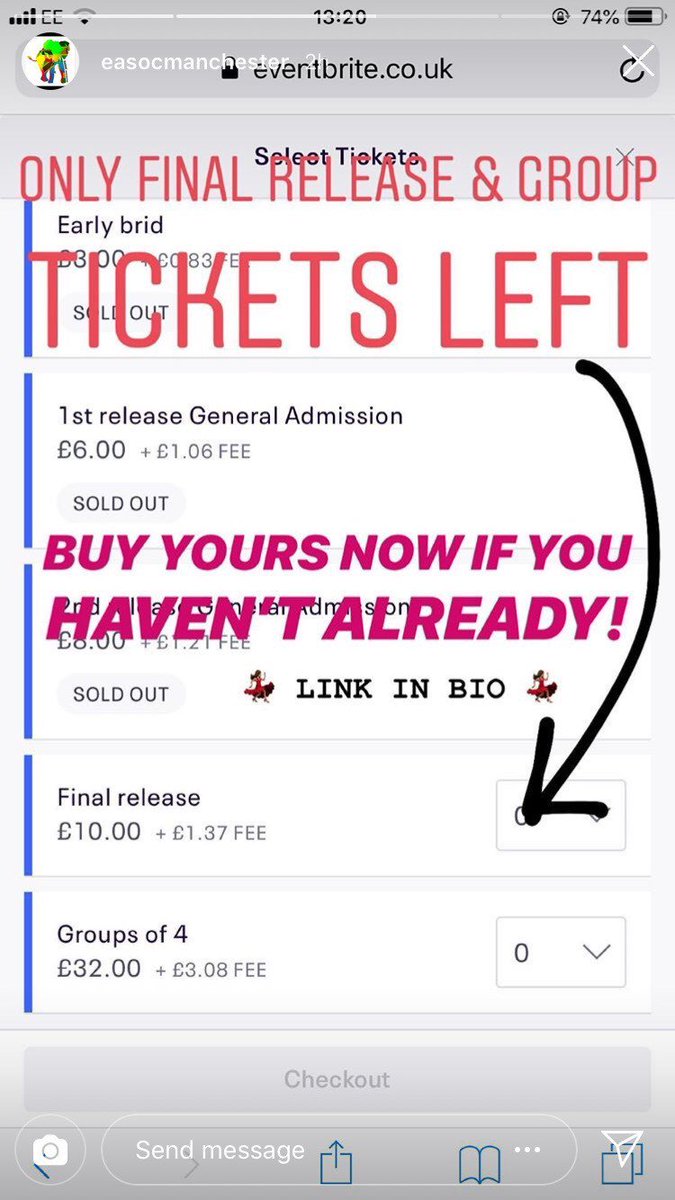 EasocManchester's tweet photo. Both £6 and £7 tickets have sold out. Grab yours now https://t.co/EyJCveba0a