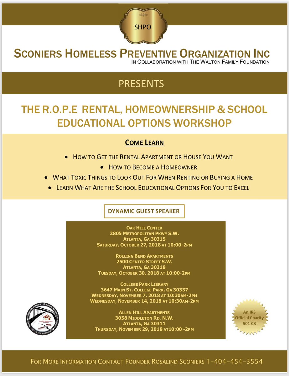 Sconiers Homeless Preventive Workshop again a hit 4 residents on resources on rental, housing, and education. Sponsored by #WaltonFamilyFoundation Speakers on financial services, Youth Drone Prog, advocacy & booklets. I spoke on Dual Enrollment, Tech Program for adults & advocacy