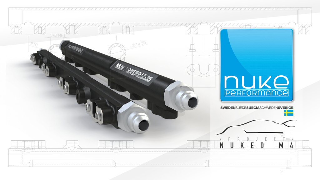NukeAb's tweet photo. New line of Fuel-rails for the Nuked M4 build and developed together with 
@karel_s_motorsport 

The Nuked M4 is a Time Attack build that will be ready in a year, Engine is a BMW s65B45 PPM stroker kit, with over 800Hk https://t.co/xMqXycTSN9