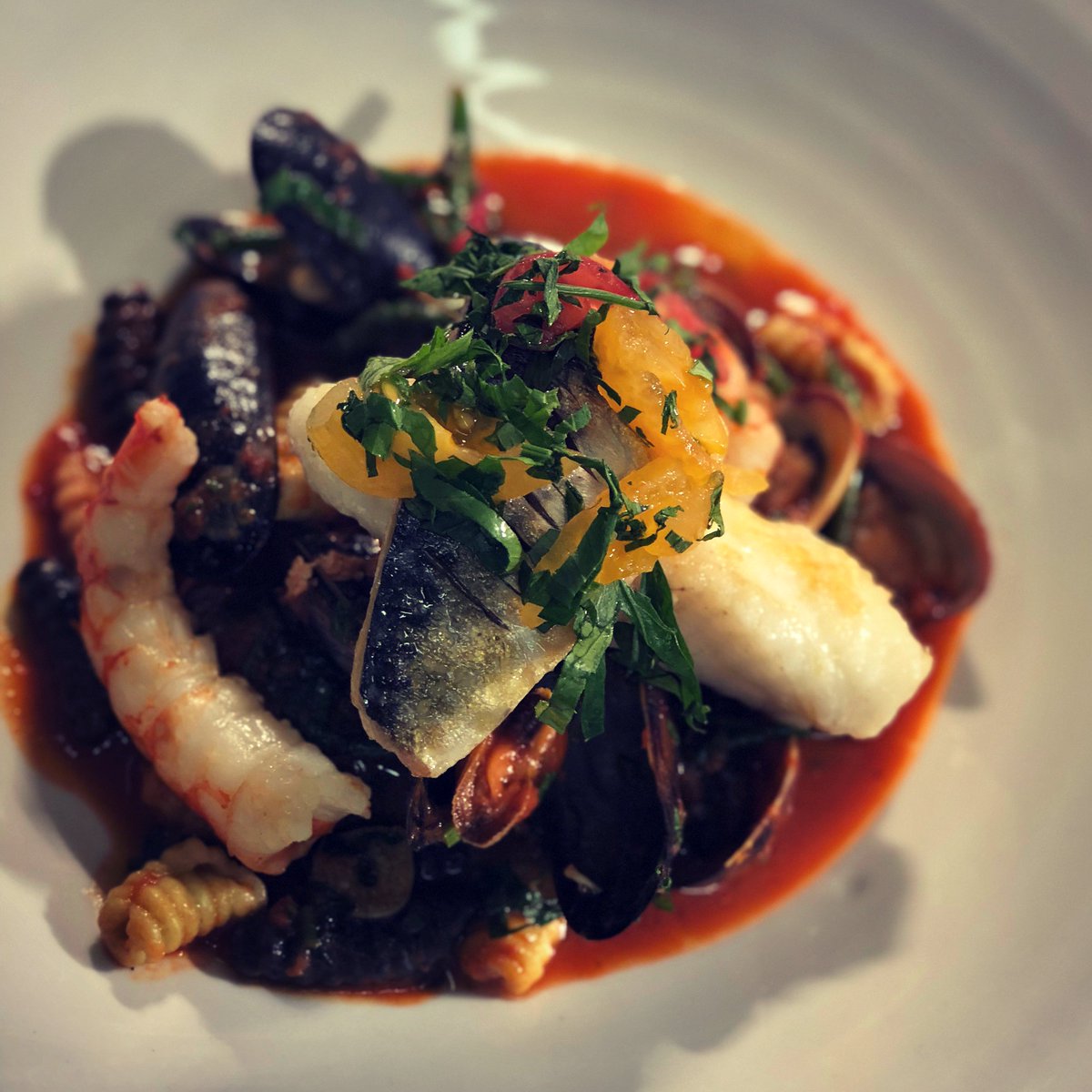 Seafood stew, hand rolled Sardegnan gnocchi
#seafood #stew #gnocchi #hand #rolled #sardegnan #delicious #italian