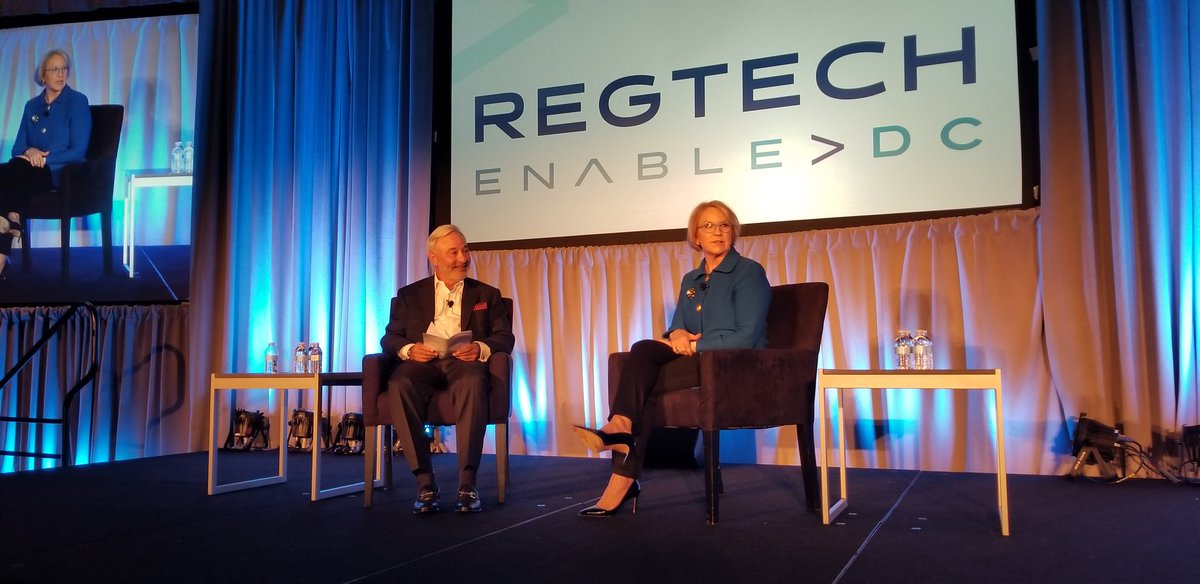 RegTechEnable's tweet image. &quot;Everything we want - strong economic growth, great jobs, investor confidence, reasonable regulation - has always required working with both sides of the aisle,&quot; says @CathyBessant on the #2018MidtermElections. &quot;The work is largely unchanged from my perspective.&quot; #RegTechEnable