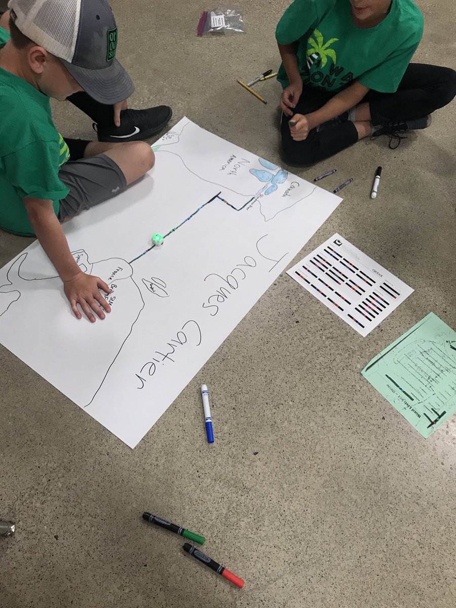 MrsKChia's tweet photo. 5thGrSs @msgee28 @mrphillipsr @mrslamour24 work in teams to create maps &amp; code explorer paths using #Ozobots #Ozocodes #history #technology #programming @Ozobot #carltonUSD #USDlearns #STEAM https://t.co/5qhqa4kLxD