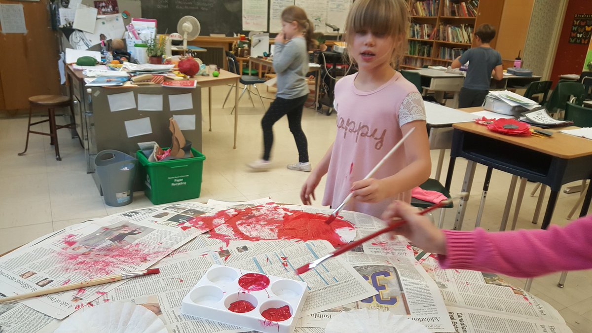 NoFun106's tweet photo. Wreath making for Remembrance Day Assembly. Stay tuned for final product! @TDSB_HPAS https://t.co/Dzbs5RWvw0