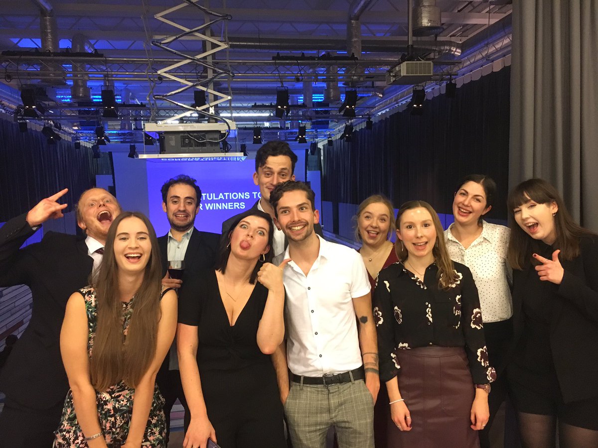 JaneBentley's tweet image. Proud of all our #cardifftrained students nominated at tonight’s Magazine Academy Journalism Awards #Magacad18 great to see all those crazy faces! 👊