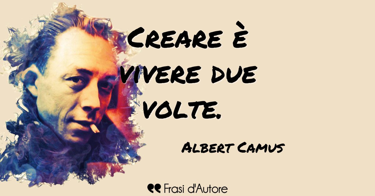 frasidautore's tweet image. Creare è vivere due volte.

Albert Camus

#Camus #paroledautore #poesieperlasera #frasi #ScrivoArte #aforismi