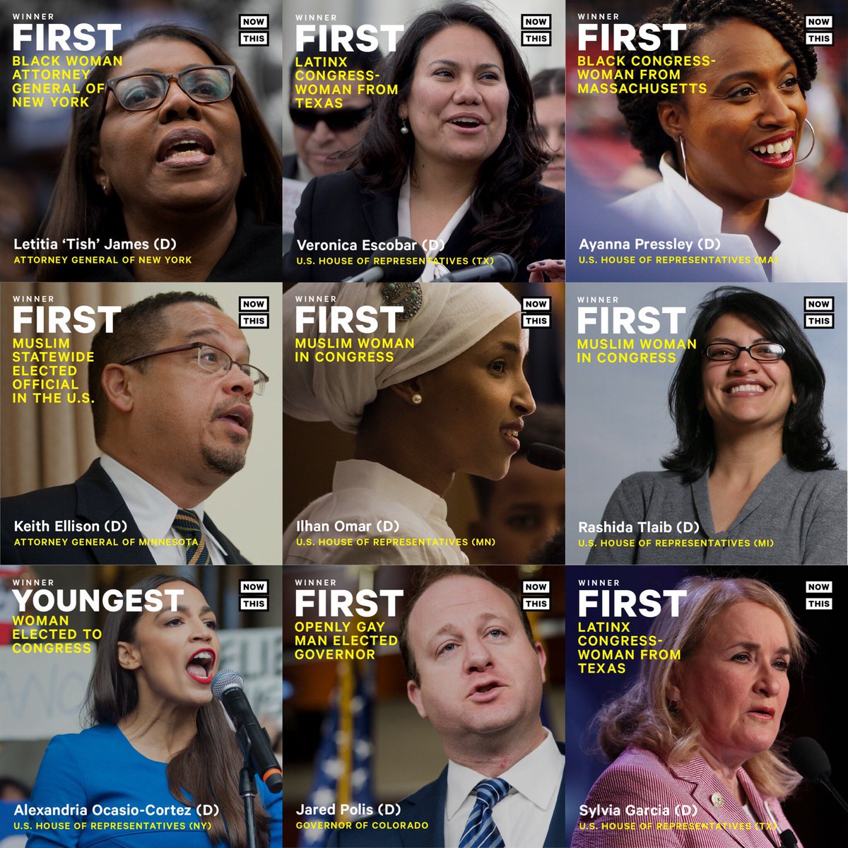 Here are some of the historic firsts from Tuesday night! #NowThisFirsts