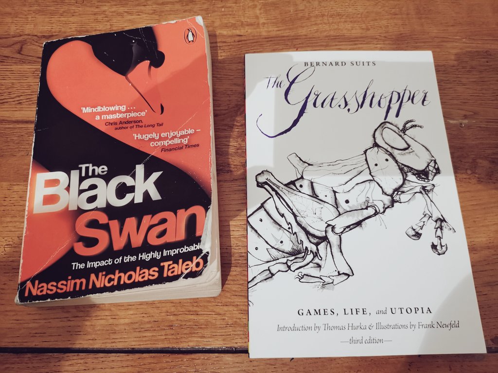 Just finishing off #BlackSwan then on to my next read #TheGrassHopper might need to find a book without animals in the title in 2019!