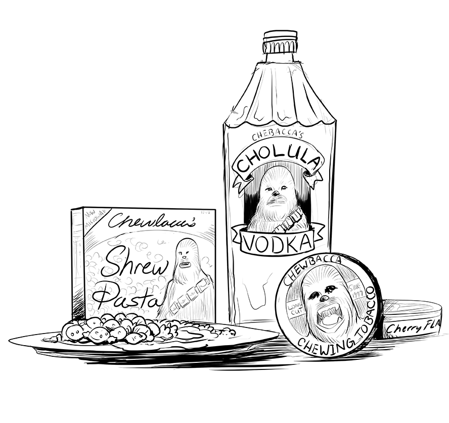 bryankellydraws's tweet photo. The forgotten line of Star Wars tie-in Chewbacca products #starwars #chebacca #wookie #chewbaccaproducts https://t.co/ATJ6GW1Dc7