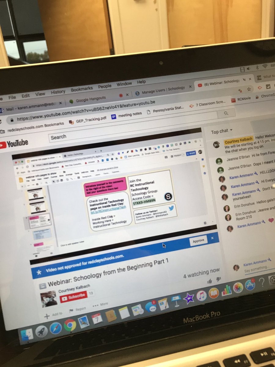 Instructional tech webinar is now live on YouTube Live! <a href="/RedClaySchools/">Red Clay Consolidated School District</a> <a href="/MsKalbach/">Courtney Kalbach</a>