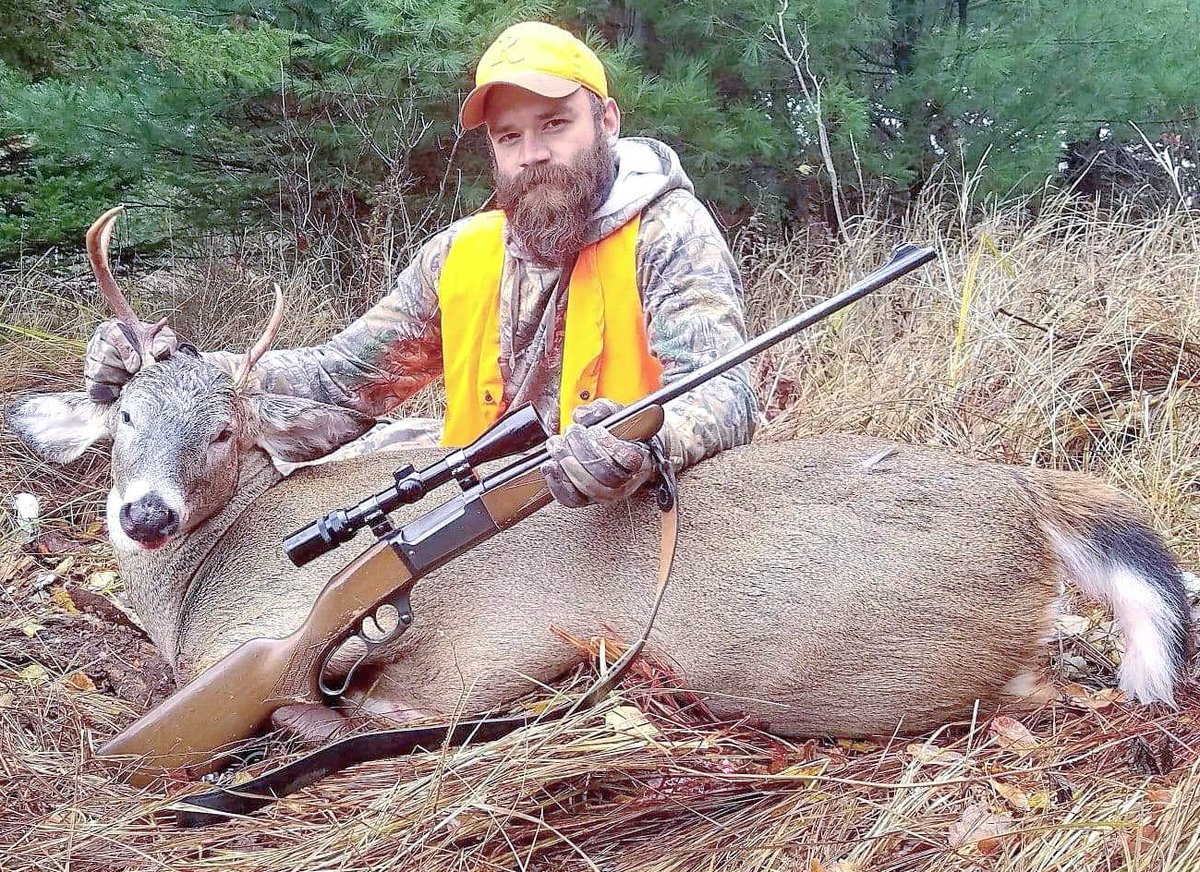 Congrats Tom!!!  He's the first one on the board for 2018 Deer!  That will be a tasty Buck.
P.S. The #beard is coming along nicely.
#DeerHunting #DeerSeason #OntarioOutdoors #HuntOntario #HuntCanada #DeerRifle #SavageFirearms #SavageModel99 #243Win