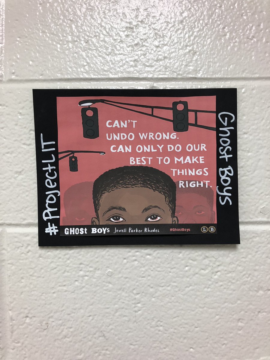 LitUmms's tweet photo. Some Ghost Boys signs popping up around school... https://t.co/PJgkLRXFFi