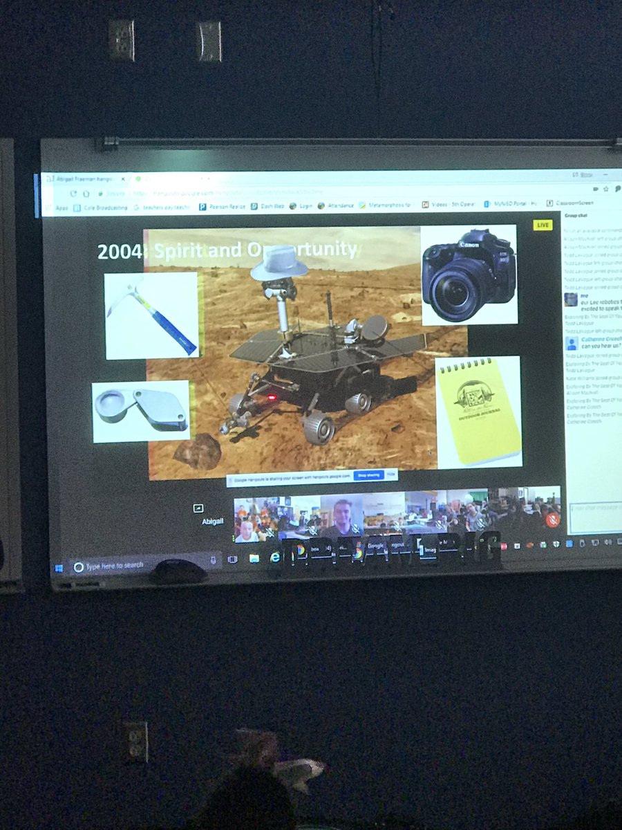 MrsAbingColeGT's tweet image. Cole Lego Robotics &amp;amp; @DawnZamora11 5th gr class met NASA scientist @abbyfrae @EBTSOYP to learn about space exploration @NISDCole @nisd @NISDElemScience #TheColeWay #nisdrobotics