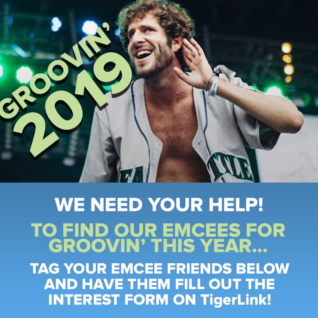 LSU_SG's tweet image. We need your help finding our Groovin’ 2019 emcee! Tag your friends who might be interested!