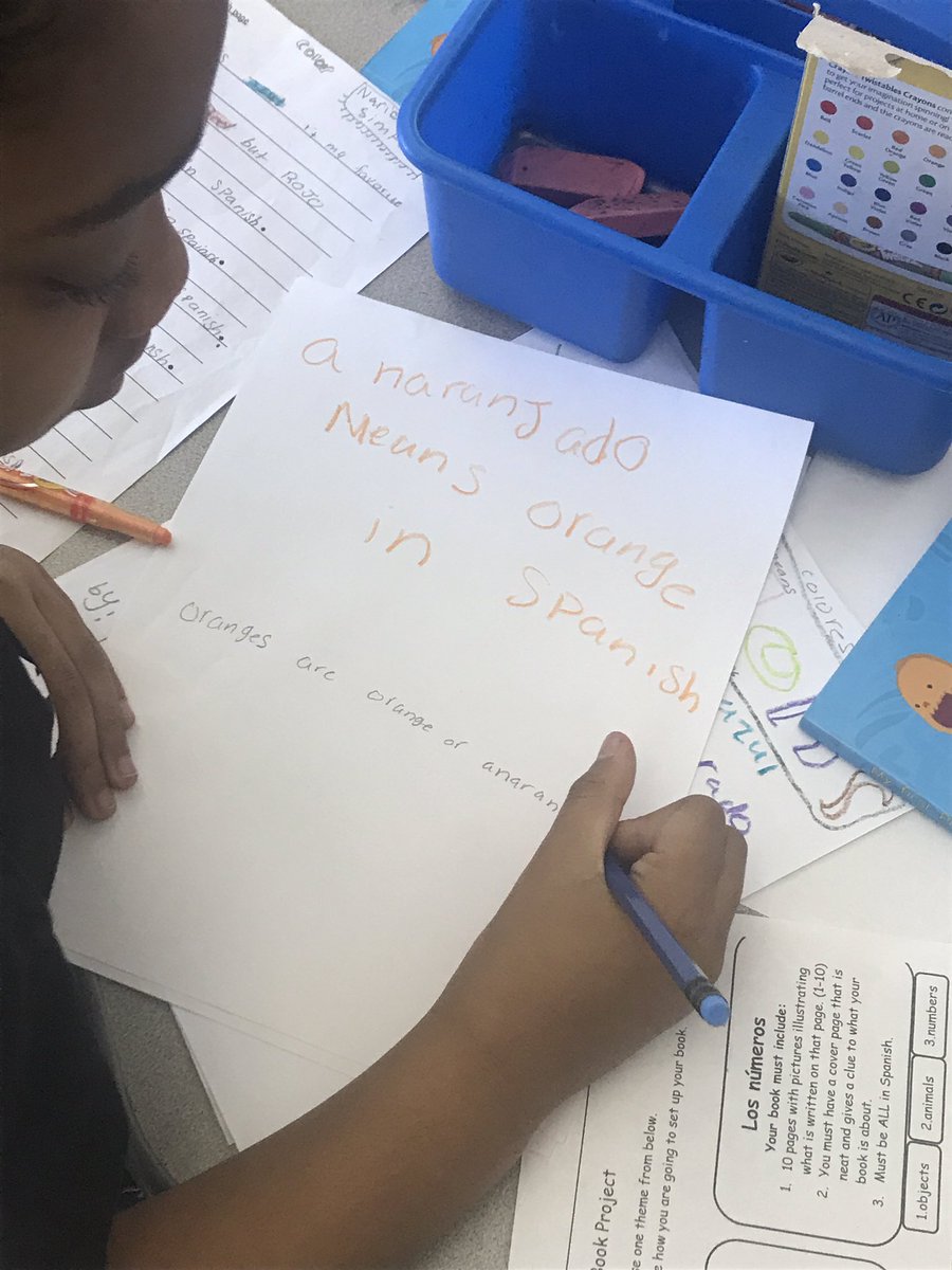 MsCastiglioneSL's tweet photo. It’s that time of year again! The time when fourth grader scholars at @syracuselatin create children’s books using their Spanish skills! @SyracuseSchools @SCSDENL https://t.co/HGQ5niU8MG