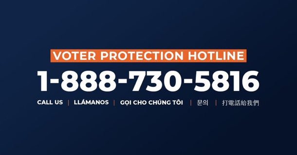 Jon Ossoff (@ossoff) on Twitter photo ๐จ๐จ๐จ
CRITICAL INFO RE: GEORGIA GOVERNORโS RACE
Any Georgia voter who cast a PROVISIONAL BALLOT should contact the <a href="/GeorgiaDemocrat/">Georgia Democrats</a> Voter Protection Hotline immediately to ensure your vote is counted.
1-888-730-5816
Please share widely across all media and by word of mouth. ๐จ๐จ๐จ
CRITICAL INFO RE: GEORGIA GOVERNORโS RACE
Any Georgia voter who cast a PROVISIONAL BALLOT should contact the <a href="/GeorgiaDemocrat/">Georgia Democrats</a> Voter Protection Hotline immediately to ensure your vote is counted.
1-888-730-5816
Please share widely across all media and by word of mouth.