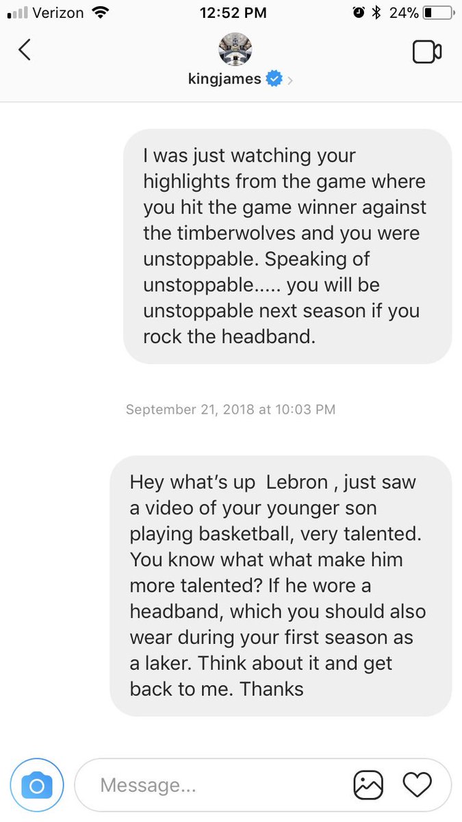 silverberg_jake's tweet photo. Lebron I knew you were listening #headbandlebron #lakers @KingJames https://t.co/Xjilaglwpc