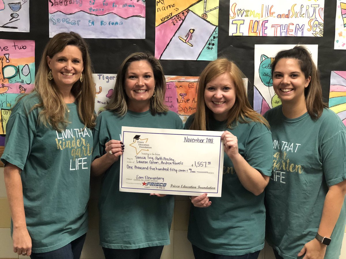 TresiIvy's tweet photo. Thank you Frisco Education Foundation for our grant! Kindergarten teachers at Sem are so thankful for you! @FriscoEF #Fefgrant #SEMplyTheBest @SemElementary #FriscoFutureReady https://t.co/u6i2enXDJA