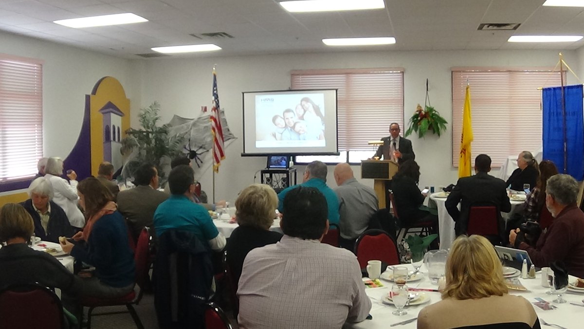 HMSNewMexico's tweet photo. @HMSNewMexico CEO, Dan Otero, shared an informative presentation at last week’s @SilverCityOrg’s monthly luncheon with event attendees on Thursday, November 1, 2018 at the @WNMU Student Cafeteria Sunset Room. Visit https://t.co/jn6dGwWMxL to read the full story https://t.co/4PTzum2yyT