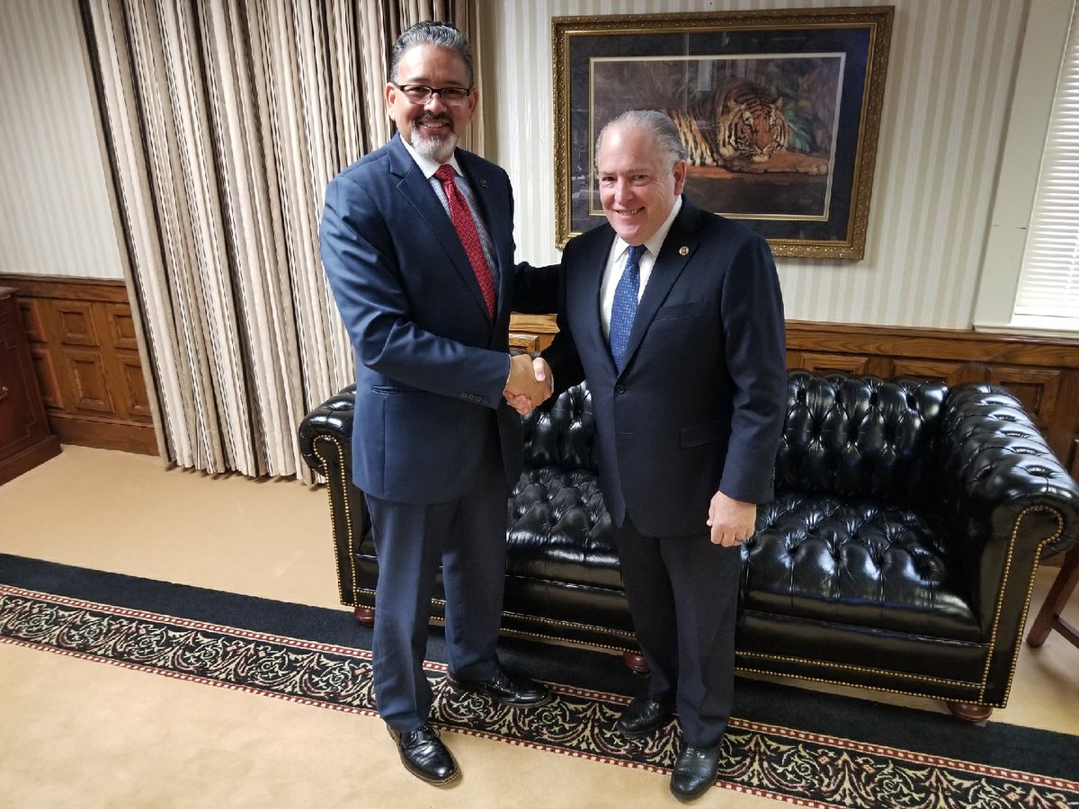 GSU President Rick Gallot &amp; LED Secretary, Don Pierson, after a great meeting discussing GSU's role in producing high-quality graduates in Comp Sci, CIS, &amp; GSU's upcoming CyberSecurity program. #Gramfam #CyberSecurity #LEDLouisiana