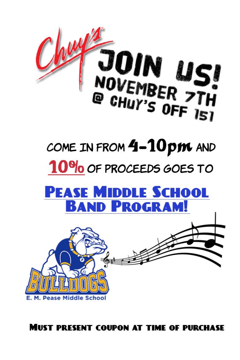 Come by and support the Pease Band Program #PeaseInspired #NISDFineArts