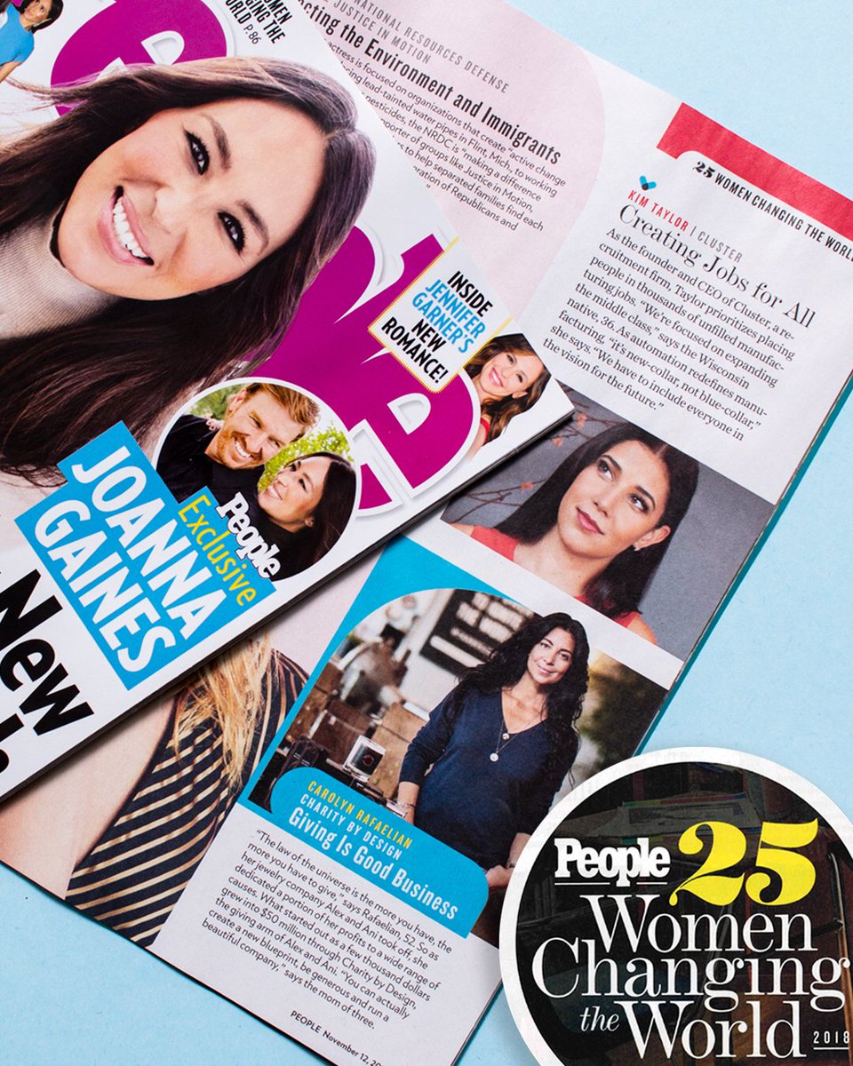 Clustermfg's tweet photo. "We have to include everyone in the vision for the future.” @KimmyTaylor, @Cluster’s CEO recognized by @People on list of #25WomenChangingTheWorld for her work to increase the middle class in America. 

@WomeninMFG 
#WiMHearHerStory
#WomeninManufacturing
#WomeninMFG
@MfgStories https://t.co/8b4QNcR6BC