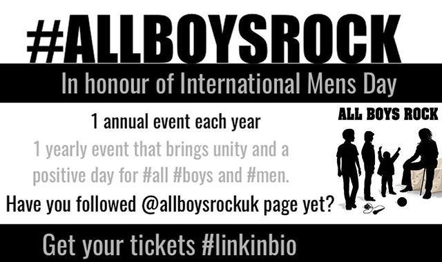 WeRockTeam_UK's tweet photo. #AllBoysRock is needed because ... .
.
#internationalmensday follow @allboysrockuk #ticketlinkinbio https://t.co/Ls3VukpE4V