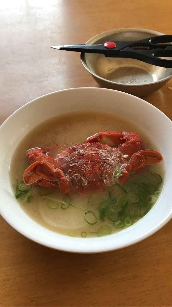 蟹の味噌汁