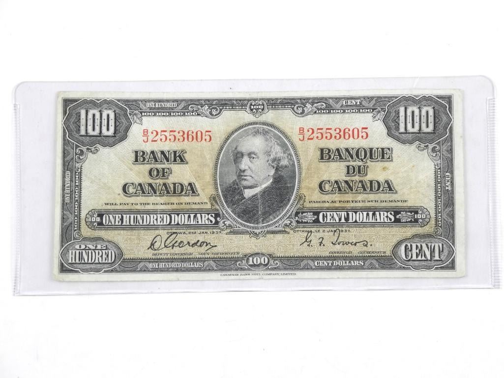 Auction_Network's tweet photo. #Banknotes - #Auction Goes Live At 8:00 PM EDT. - 1937 Bank of Canada $100.
https://t.co/dXVvdBReor #BanknoteAuction #OnlineAuction https://t.co/es4cjOk6Ef