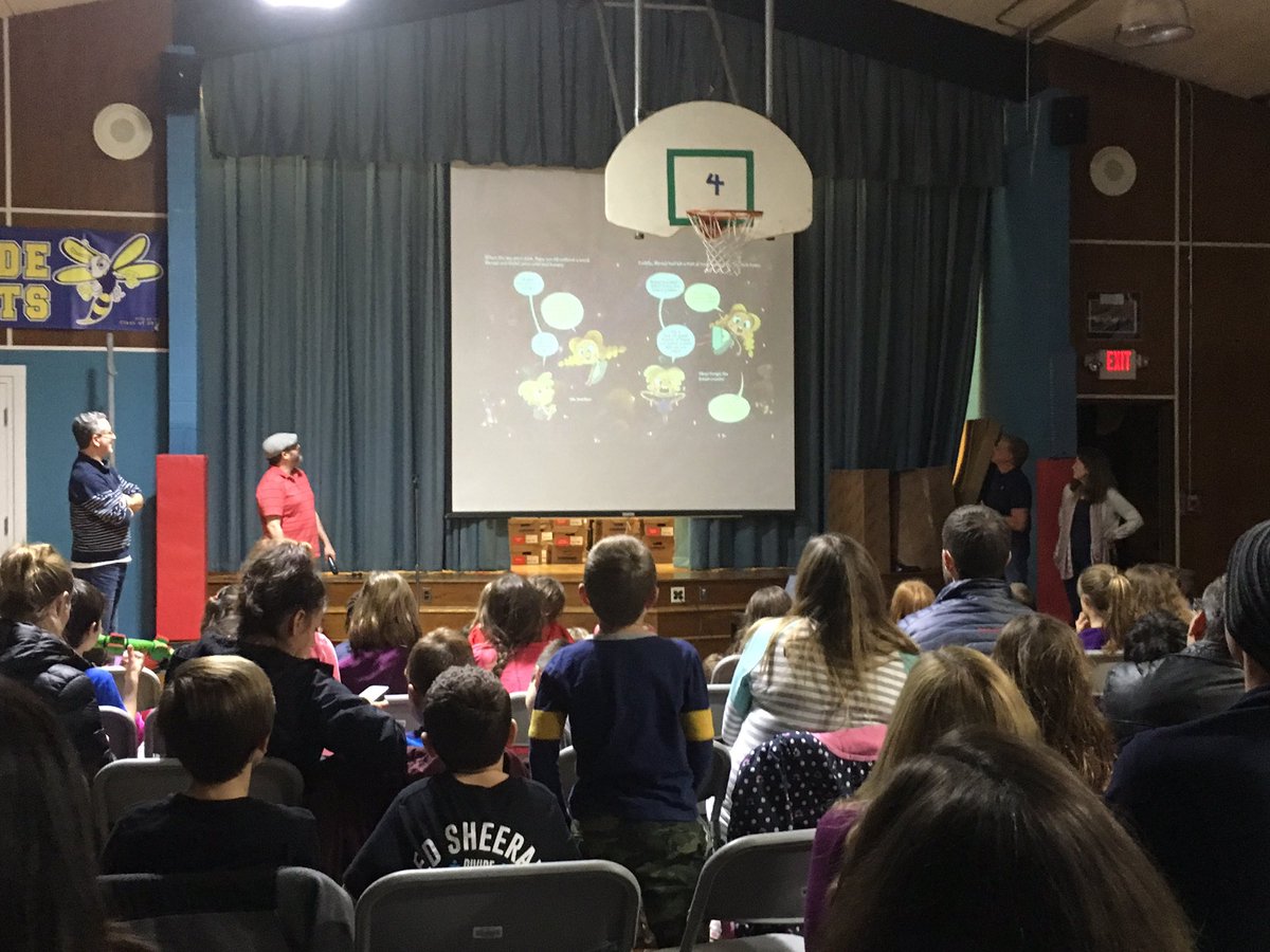 MsBookston's tweet image. Great literacy night at hillside with Josh Funk @joshfunkbooks @npshornets @hillsideptc