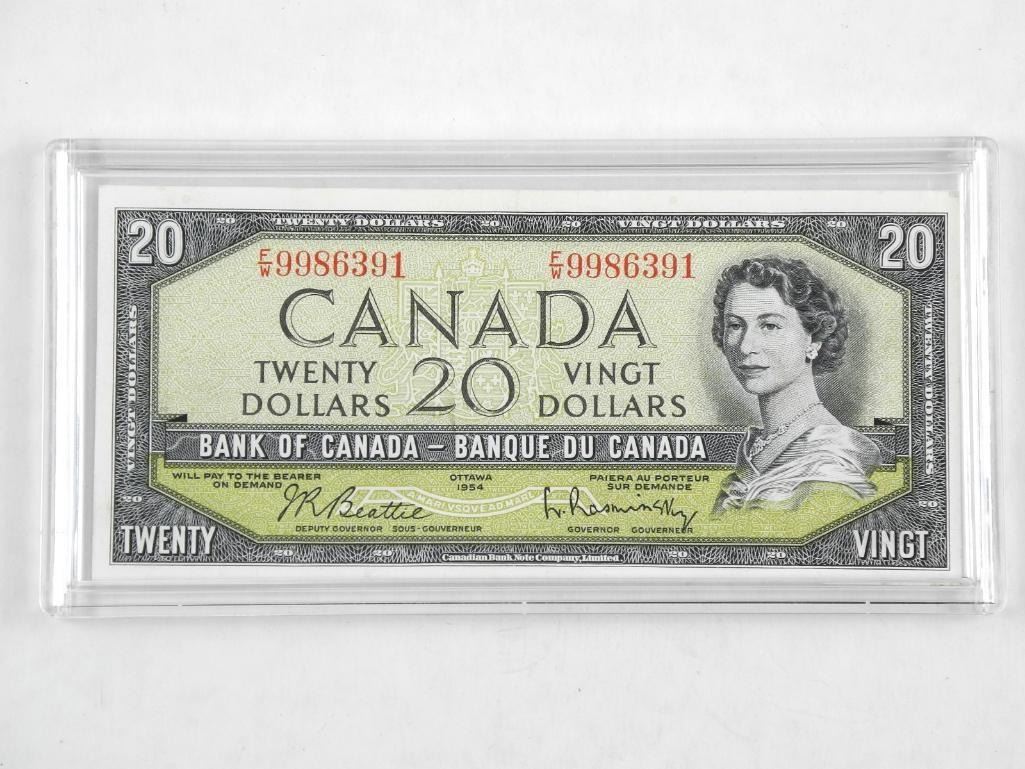 Auction_Network's tweet photo. #Banknotes - #Auction Goes Live at 8:00 PM EST - 1954 Bank of Canada $20. Modified Portrait.
https://t.co/OvzETL7yVz #BanknoteAuction #Currency #PaperMoney #OnlineAuction https://t.co/x3DbhHQP5w