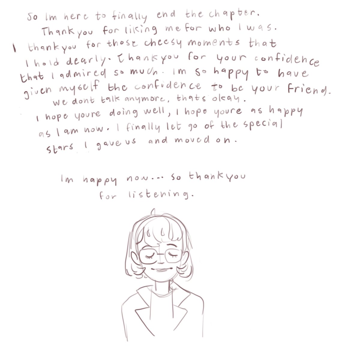 I um I wrote a letter that I've held dearly to my heart for years. I've updated it. It's a letter that means a lot to me.