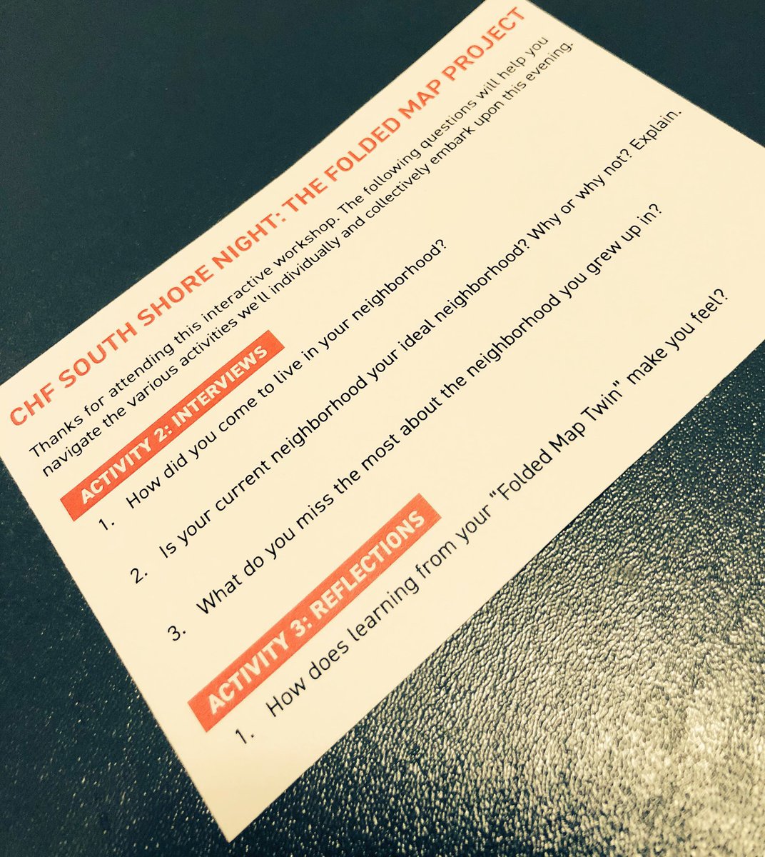 JeanWestrick's tweet photo. How did you come to live in your neighborhood?
Is your current neighborhood your ideal? Why or why not?
What do you miss about the neighborhood you grew up in? #FoldedMapProject #CHF2018 @chihumanities https://t.co/tf4ULb8flK