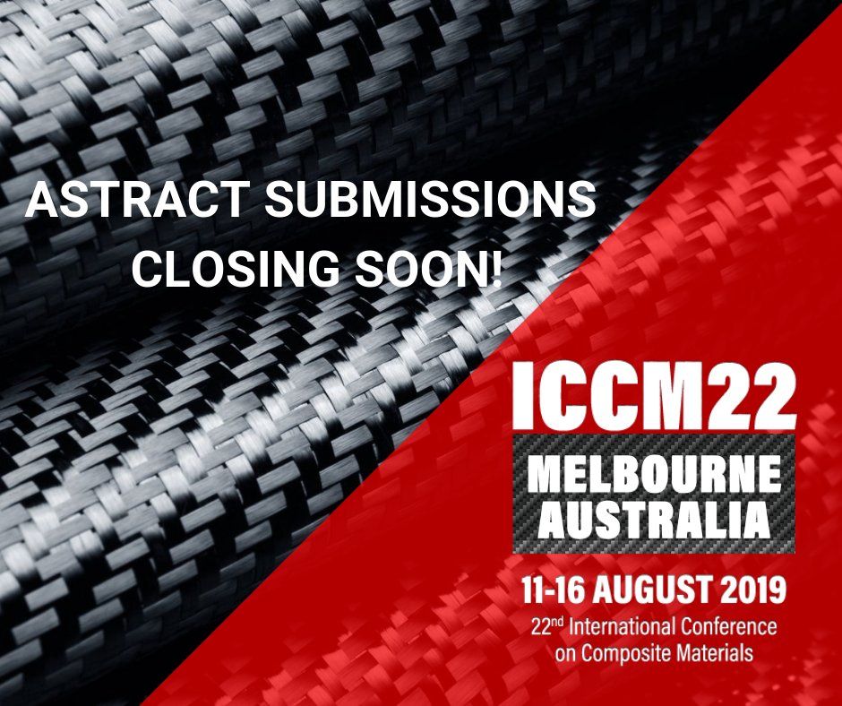 iccm22's tweet photo. Abstract submissions for #ICCM22 closes in 6 weeks! Don't miss the opportunity to be part of the premier international conference in the field of composite materials. #callforabstracts #compositematerials #advancedmaterials #metalcomposites https://t.co/HIUVLlAig9 @EngAustralia https://t.co/Wxv2FPOROL